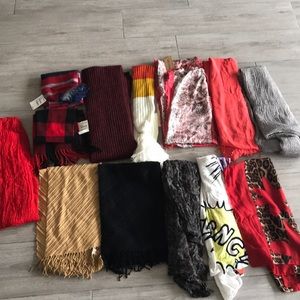 Lot of 13 scarves, 3 new with tags!